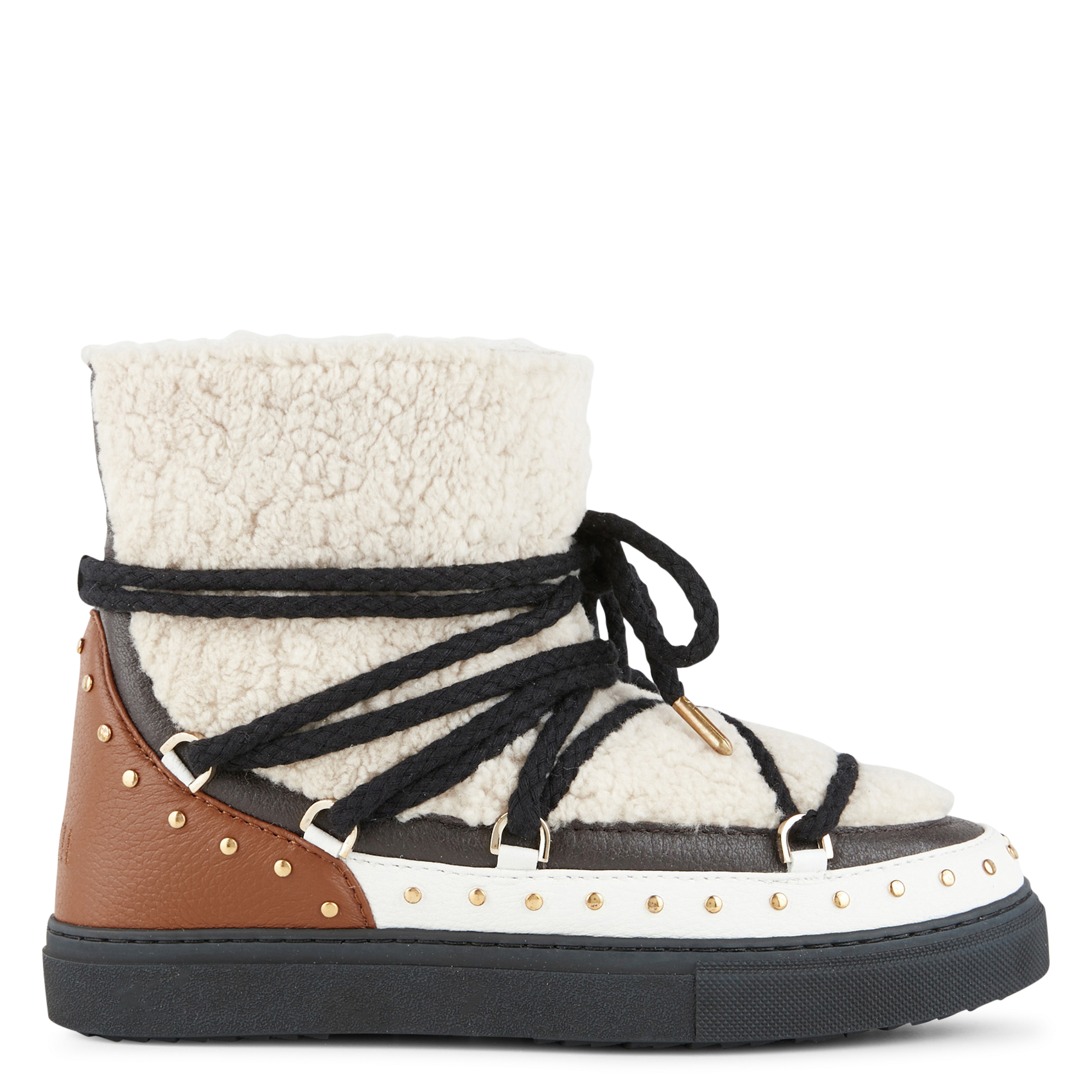 CURLY ROCK - Bottines shearling en cuir | Blanc