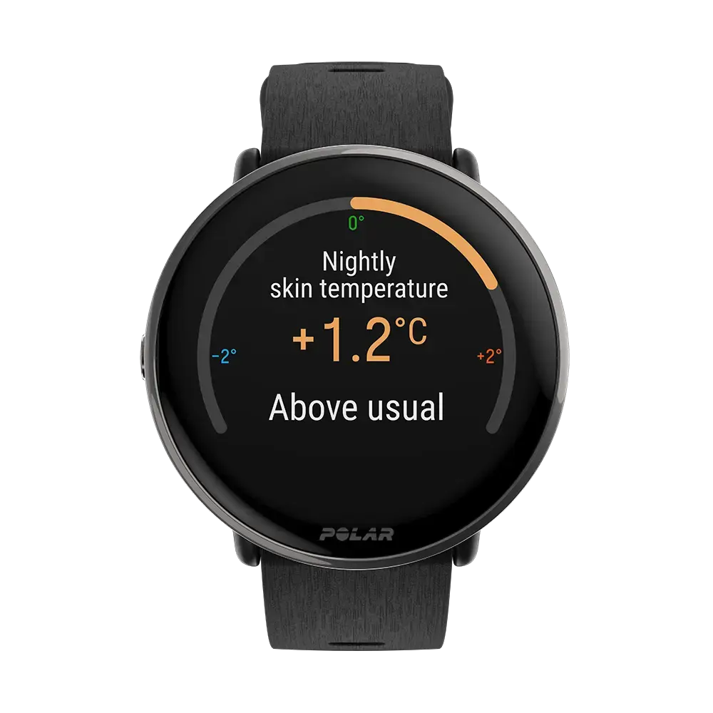 Polar Ignite 3 Titanium Silicone Sporthorloge Zwart S-L