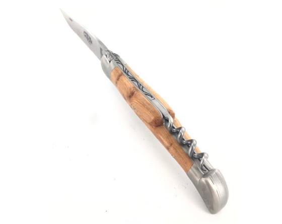 Laguiole Tradition 12 cm - 2 mitres - 2 pièces - Genévrier Couteau de Poche Forge de Laguiole
