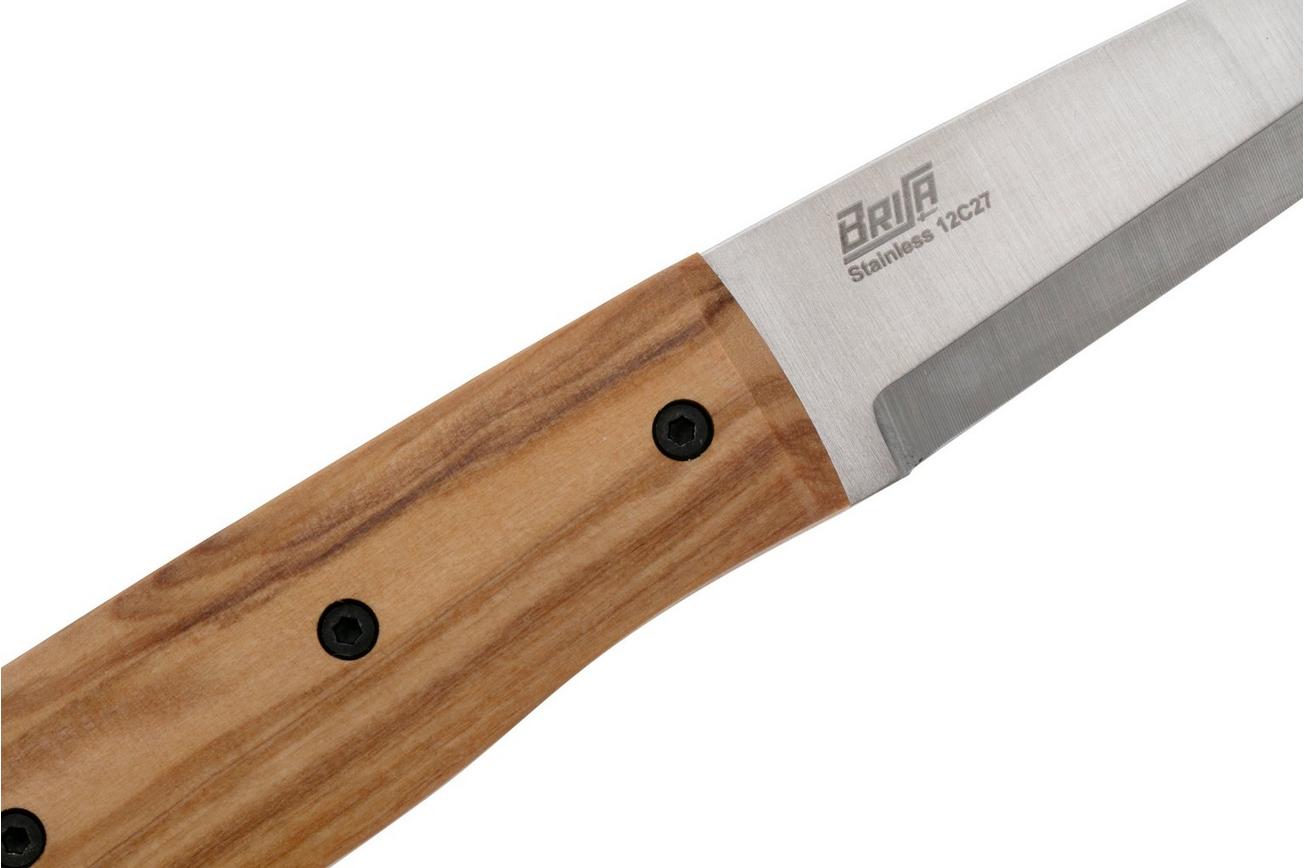 Brisa Pk70Fx 464 12C27 Scandi, Olive Wood, vaststaand mes