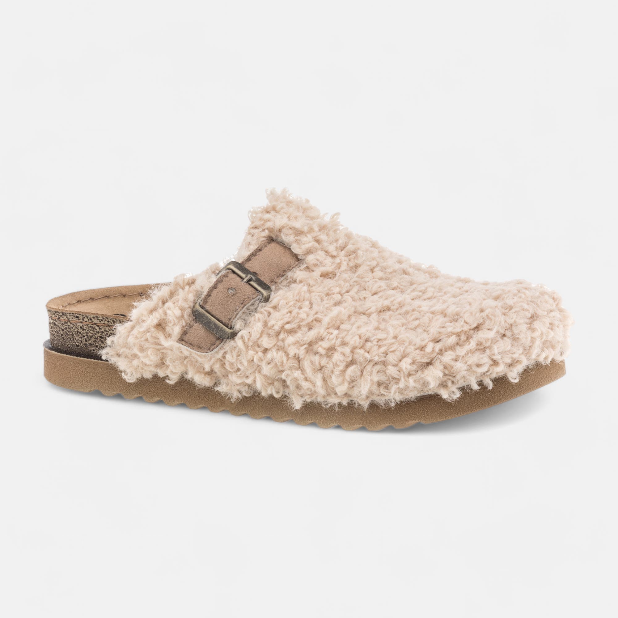 Pantoufles mules Femme beige