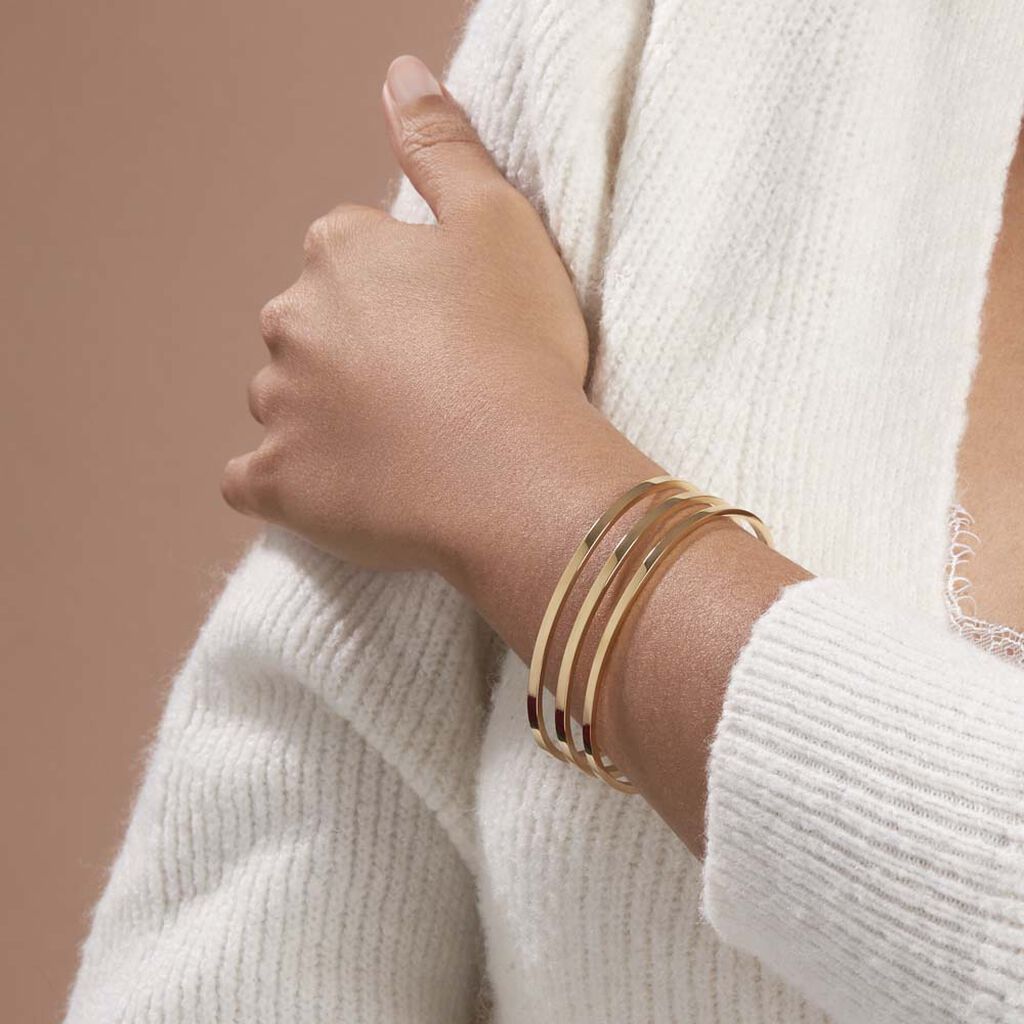 Bracelet Jonc Adel Acier Jaune