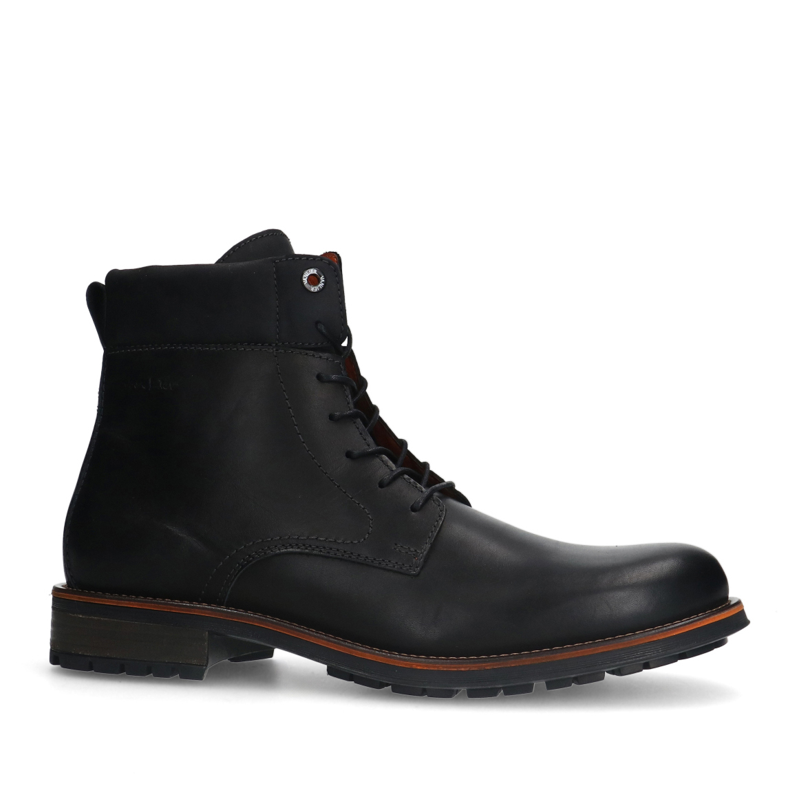 Zwarte leren veterboots