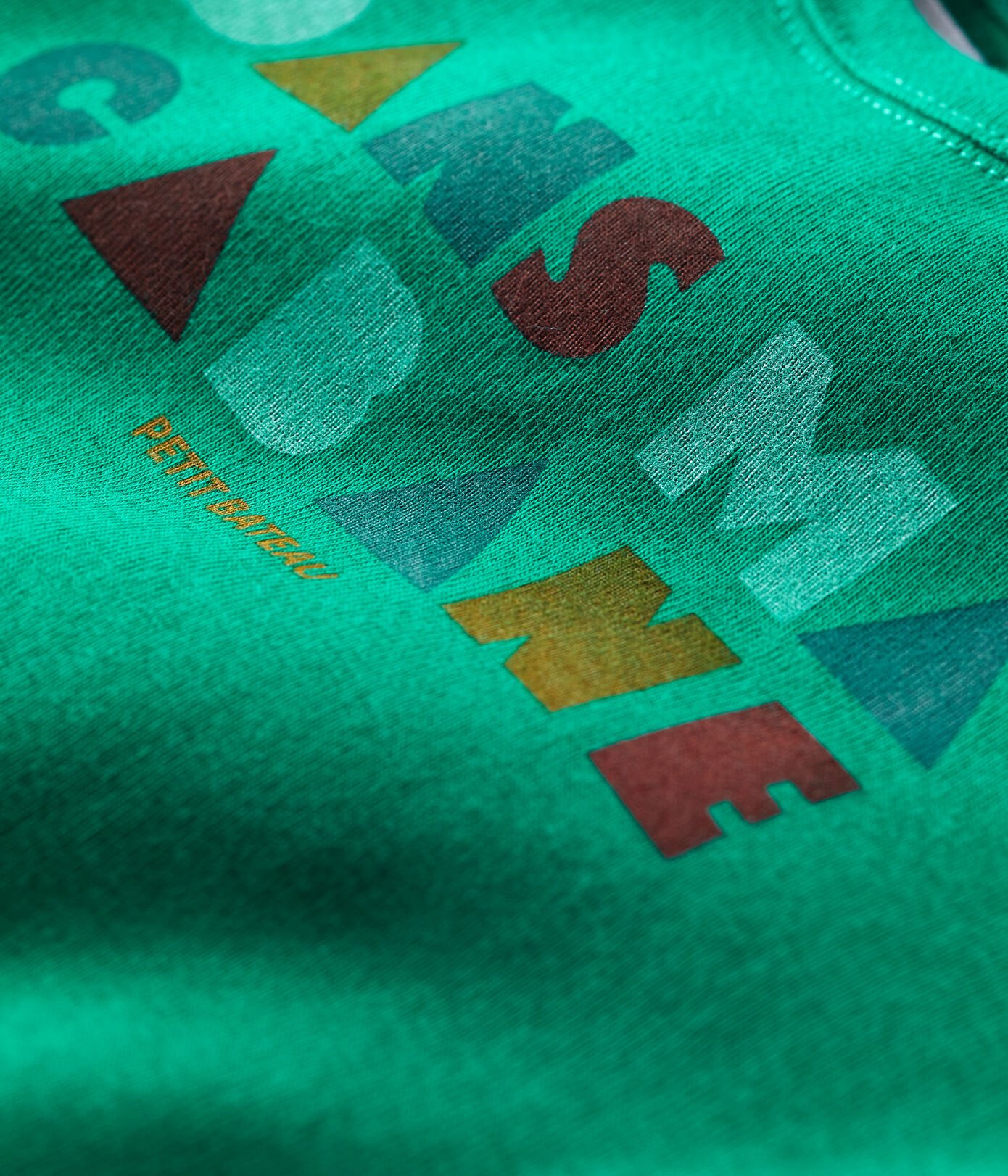 Tee-shirt manches courtes avec motif en coton bébé