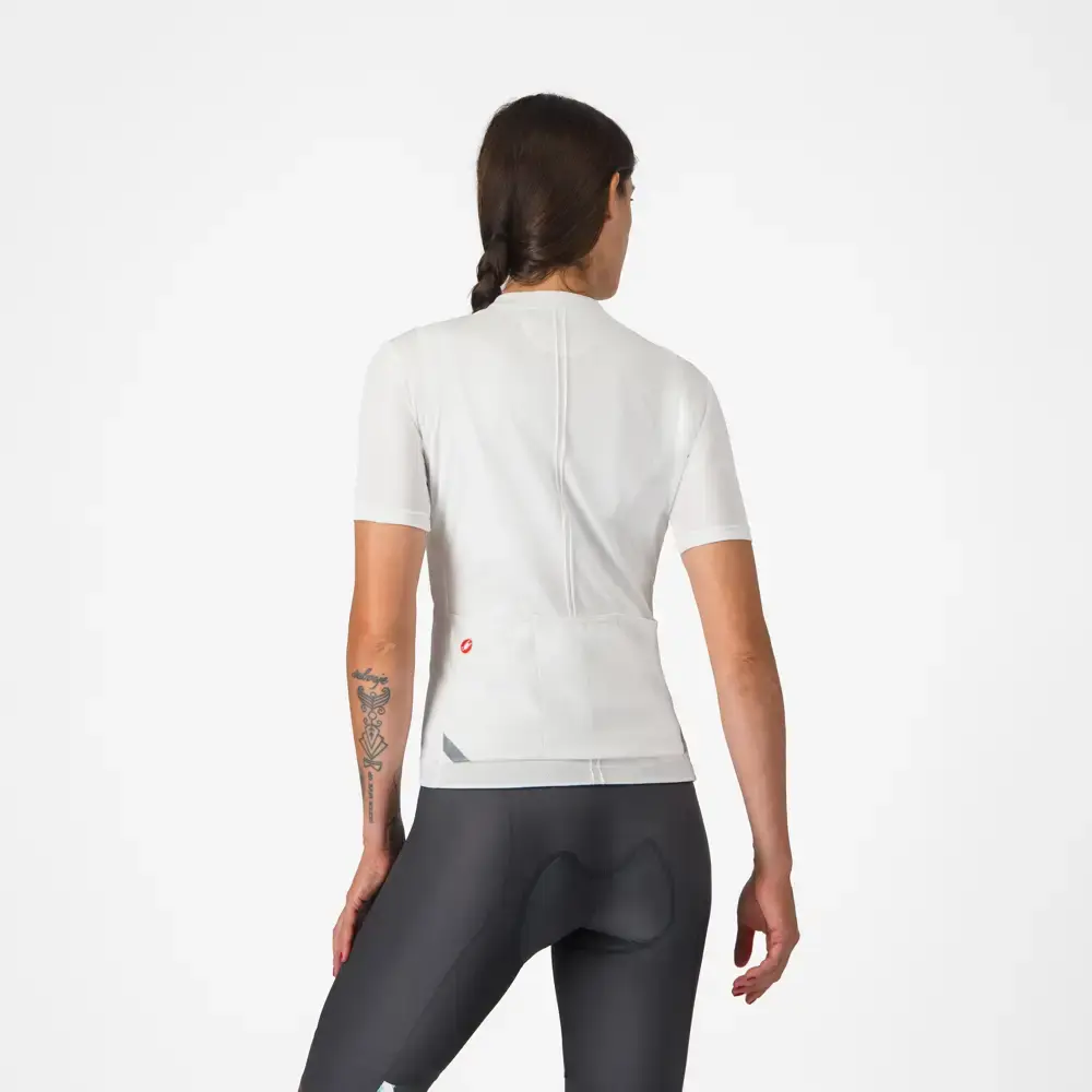 Castelli Anima 4 Fietsshirt Korte Mouwen Wit Dames