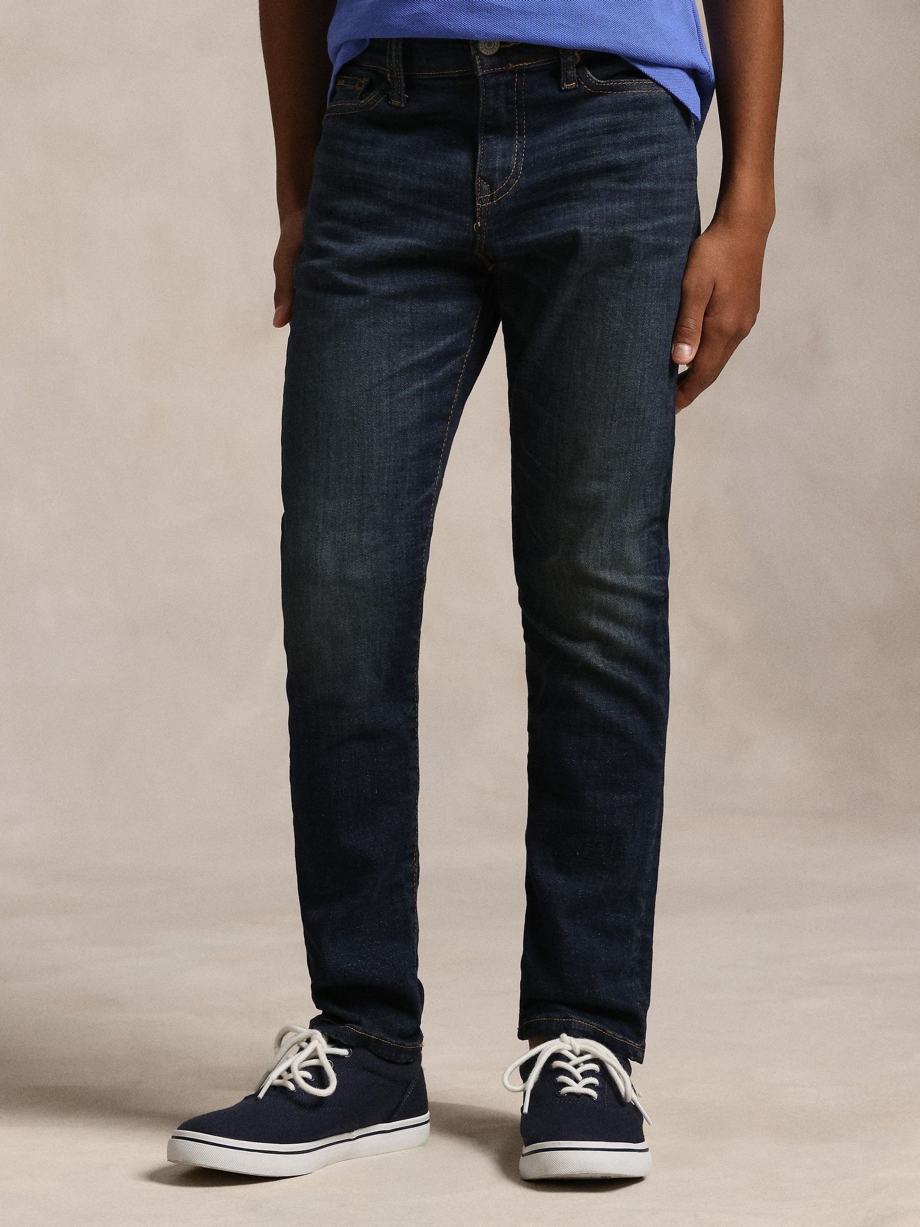 Helderblauw - Polo Ralph Lauren Boys Straight Stretch Denim Jeans