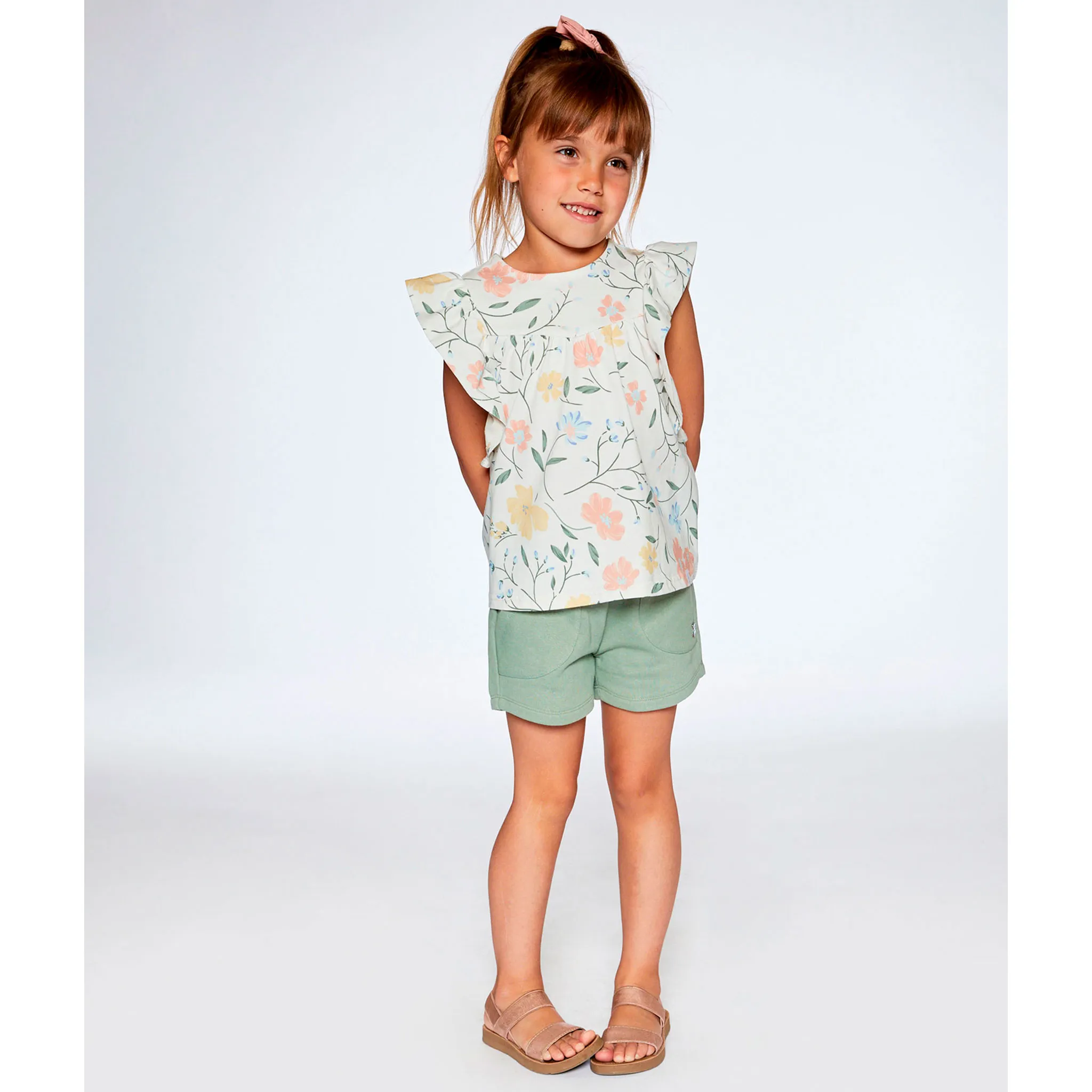 Deux par Deux Blouse Volant Romantique 3-6ans
