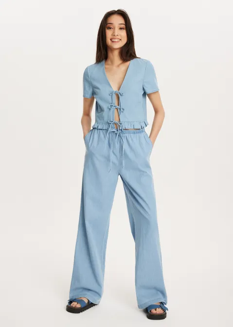 Chambray broek blauw (BLW.USM)