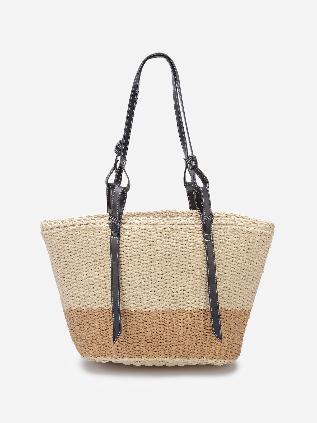 Sac cabas bicolores- Taupe