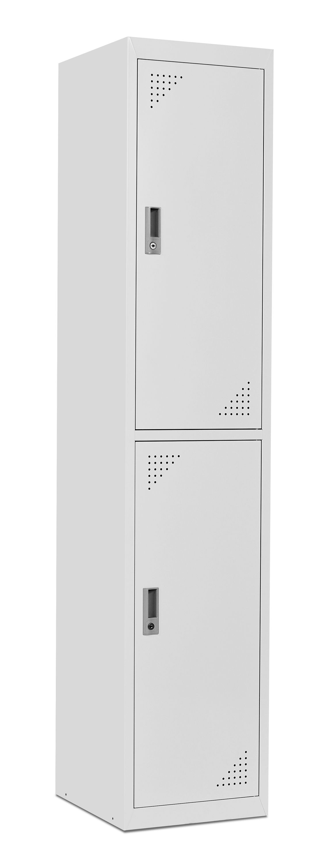 Garderobe Spind 2 Türen 38 x 185 cm weiss