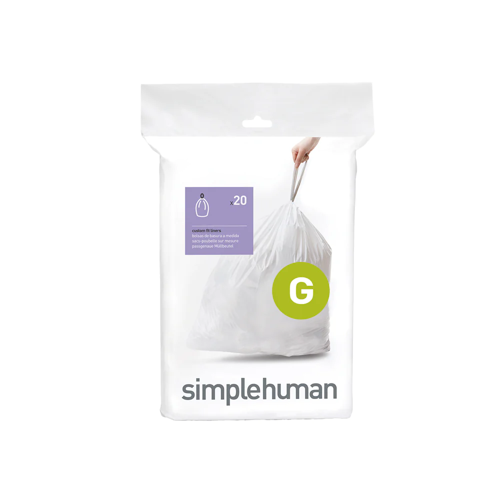 Pack de 20 sacs poubelle 30L code G Simplehuman