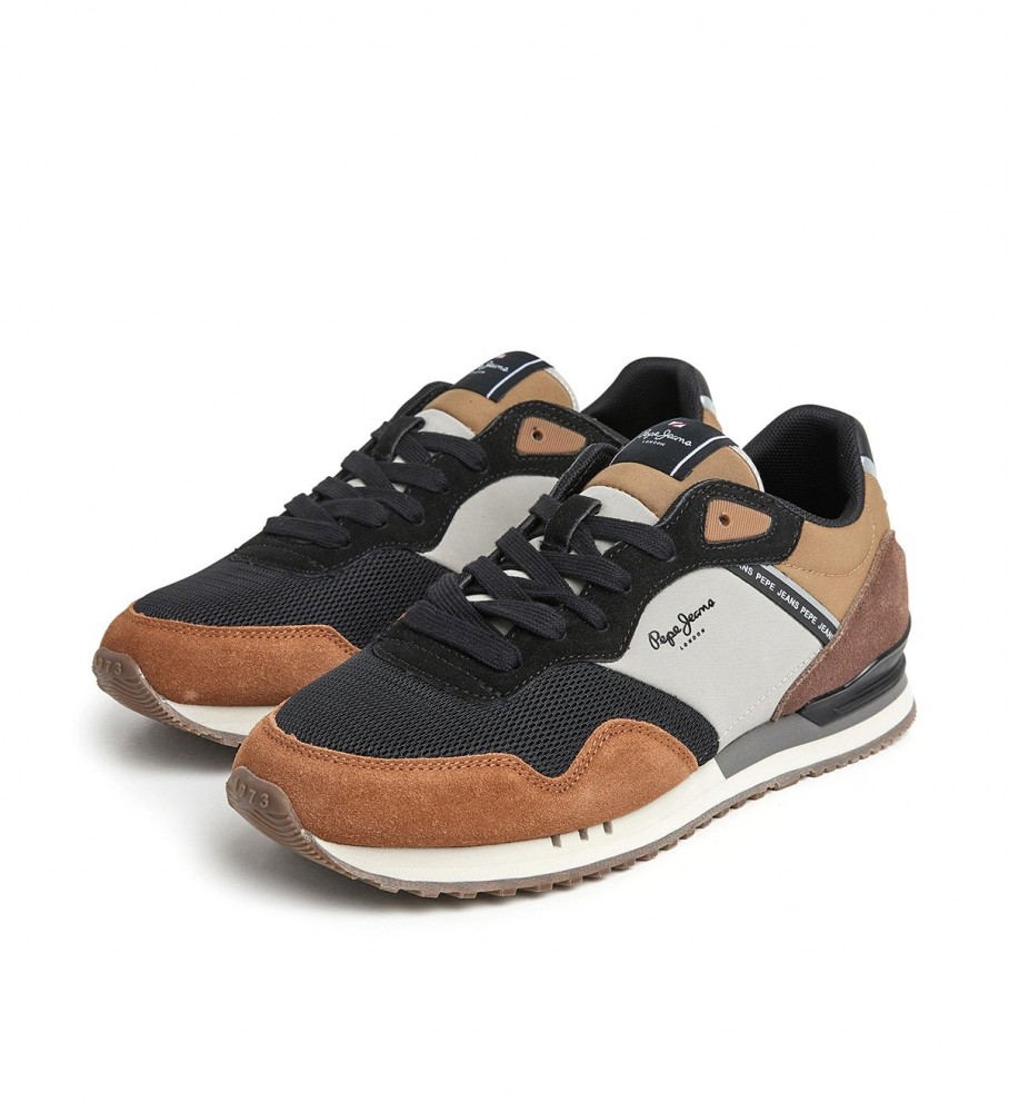 Tênis Pepe Jeans London Forest M de couro multicolorido