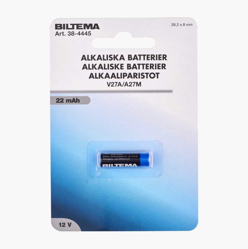 V27A/A27M, alkalisk batteri, 12 V