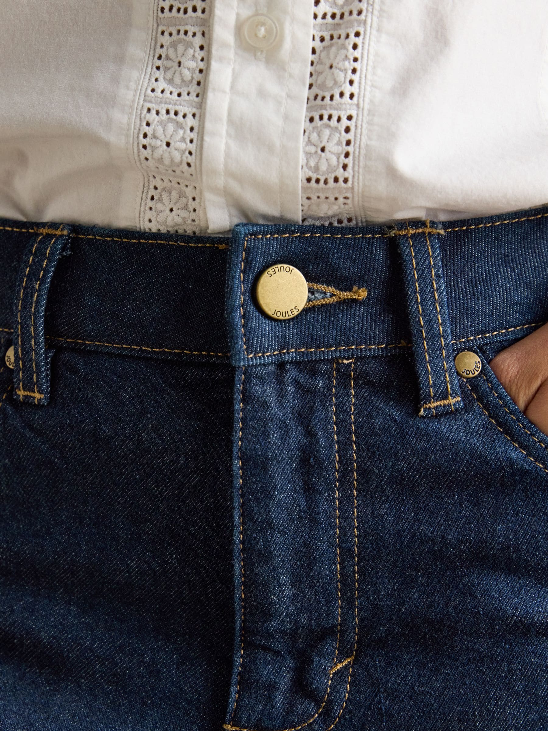 Denim - Joules jeans met halfhoge taille