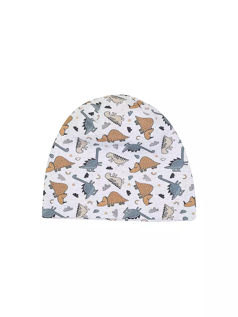 STERNTALER Jungen Beanie Dino weiss