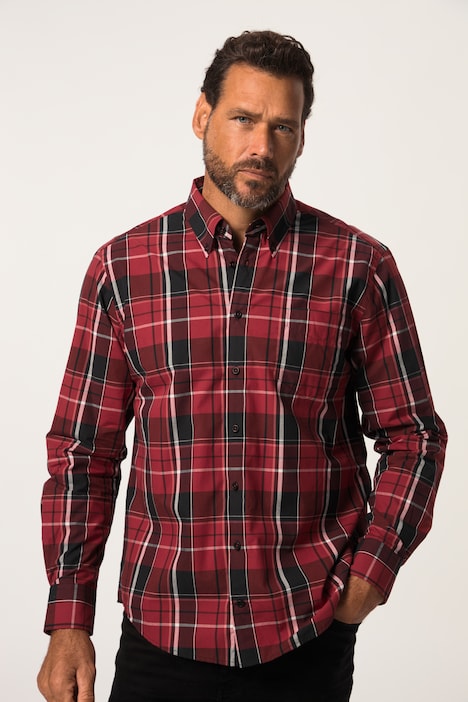 Karohemd, Langarm, Buttondown-Kragen, Modern Fit, bis 8 XL