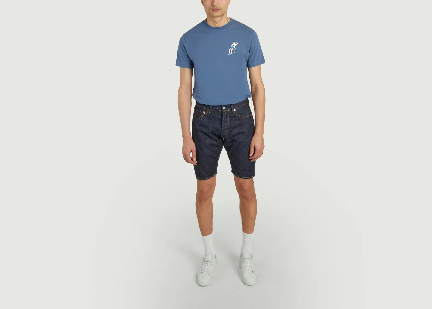 Short Droit Slim13oz Denim Momotaro Jeans