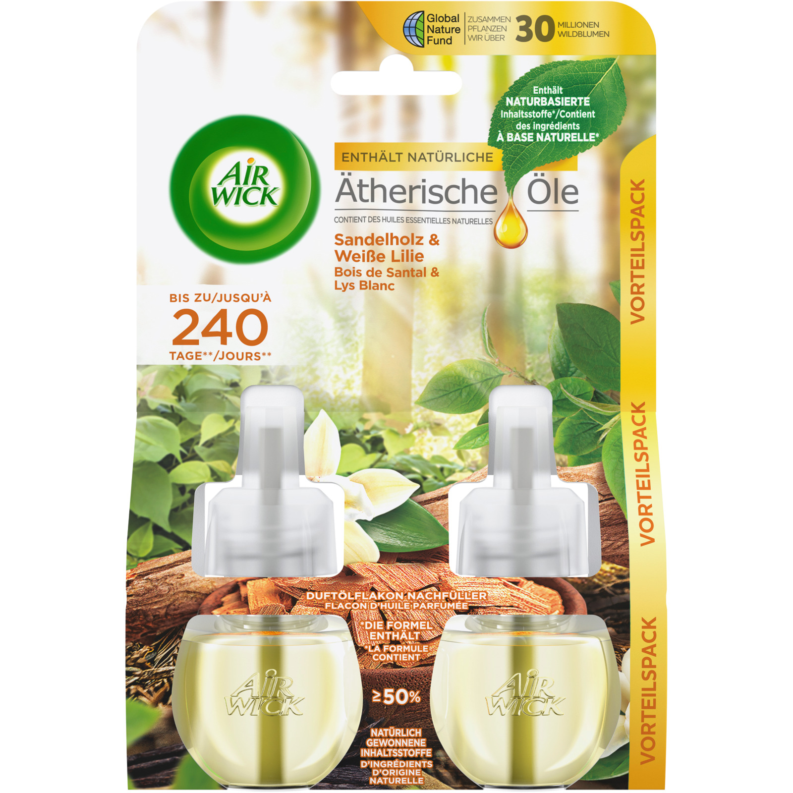Air Wick Duftöl-Nachfüller Sandelholz & Weisse Lilie 2 x 19 ml