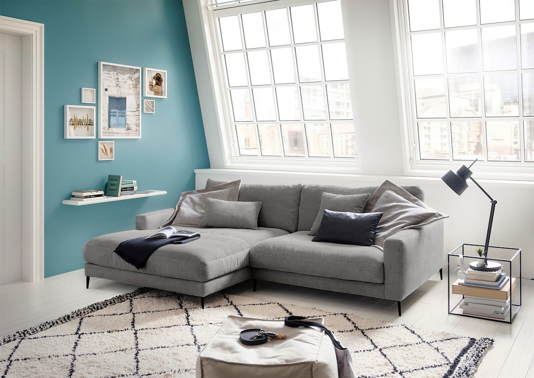 Ole Gunderson Ecksofa DOWNTOWN 170 x 272 cm Cord dark grey