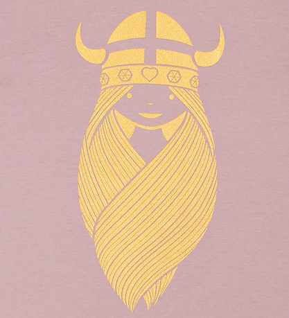 Danefæ T-Shirt - Danebasic - Rose Beige Freja m. Glitter