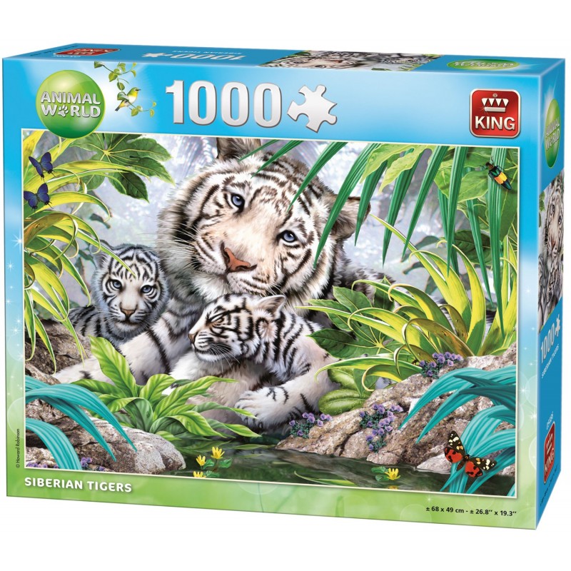 Puzzle 1000 pièces - Siberian Tigers