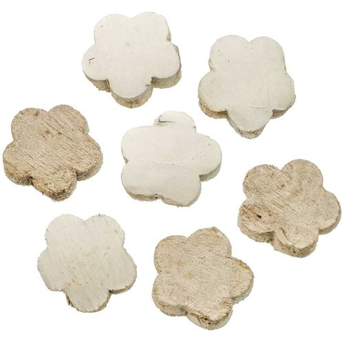 Fleurs blanches découpées noix coco