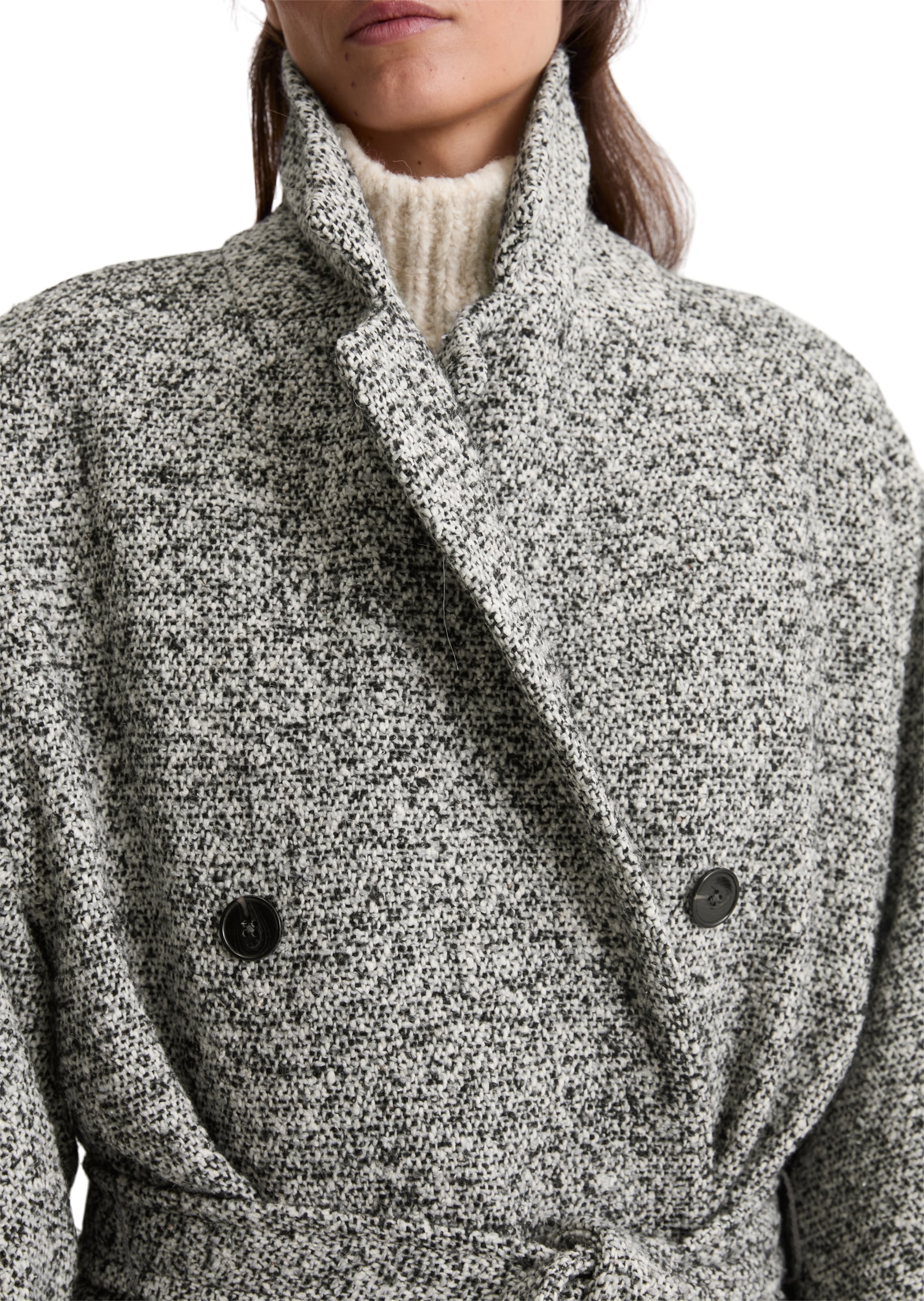 Marc O'Polo Wollmantel , Bouclé -Qualität, Relaxed Fit
