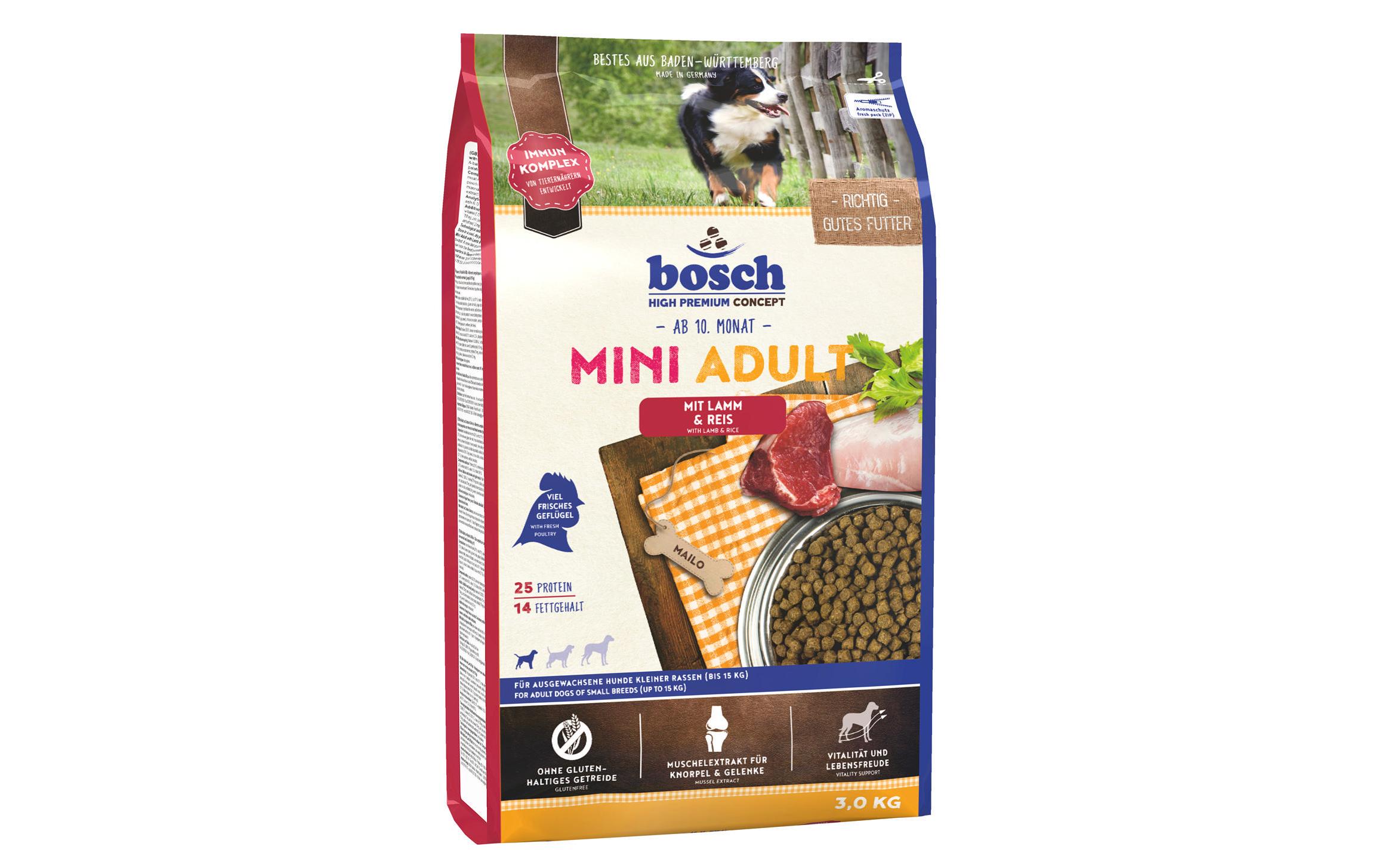 Trockenfutter Mini Adult Lamm & Reis, 3 kgAlleinfuttermittel für ausgewachsene Hunde