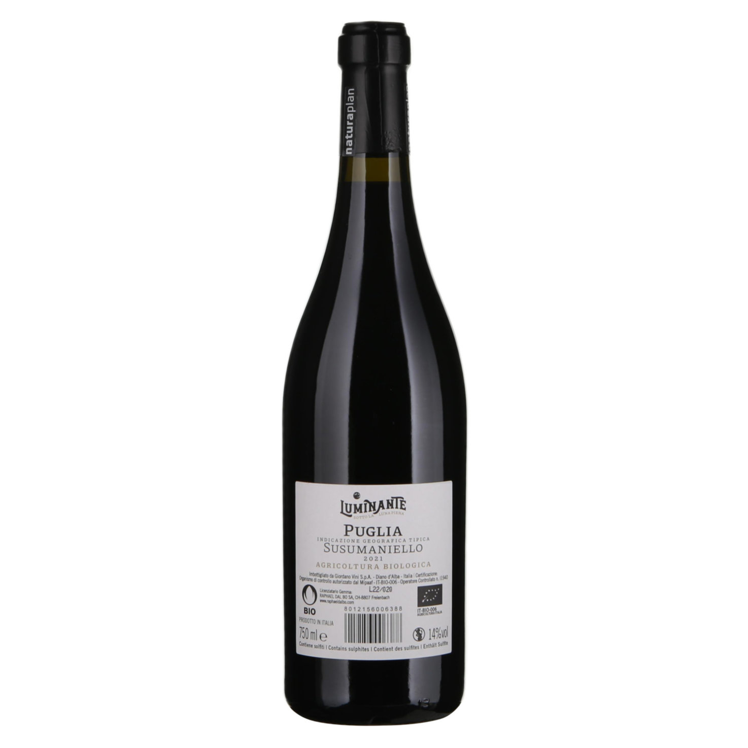 Naturaplan Bio Puglia IGT Susumaniello Luminante -75cl