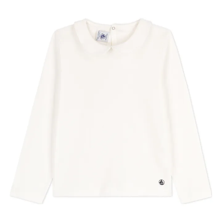 Petit Bateau T-shirt Col Claudine Coving | Blanc