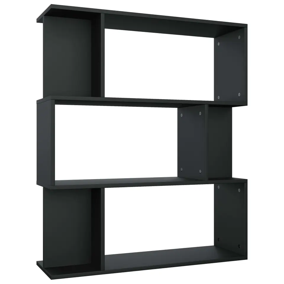 vidaXL - Boekenkast - Zwart - Bewerkt hout