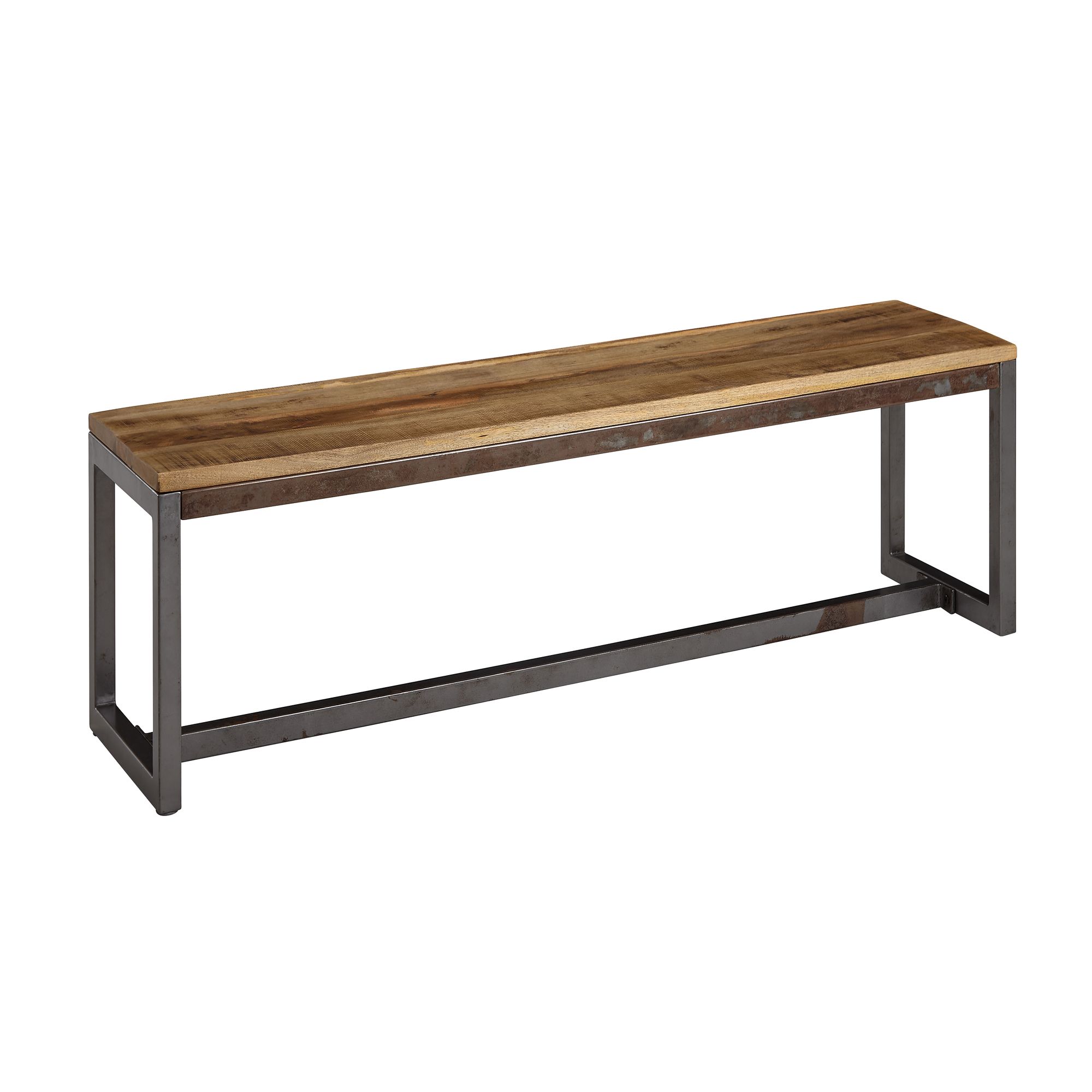 FineBuy Esszimmerbank Mango Massivholz 120x46x45 cm Holzbank Essbank ohne Lehne
