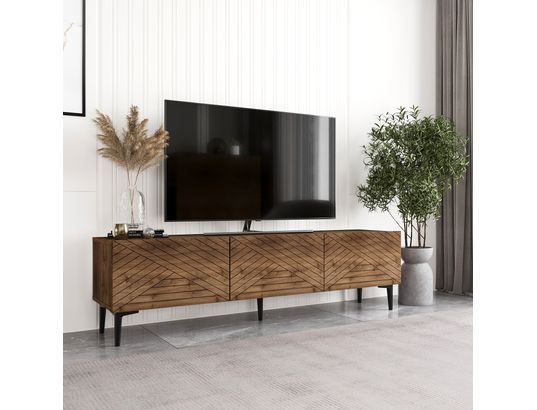 CONCEPT1 - Meuble TV Felix noyer 160 x 31,4 x h44,1 cm