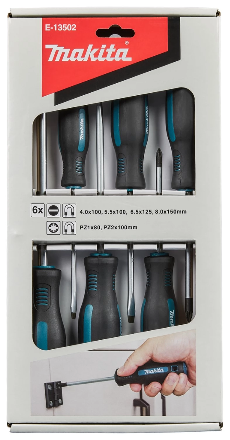 Makita E-13502 6-delige Schroevendraaierset - PZ/SL