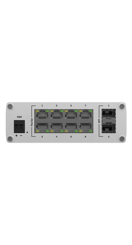 Teltonika DSL/WLAN Module TSW200 Industrial Unmanaged PoE+ Switch Silber