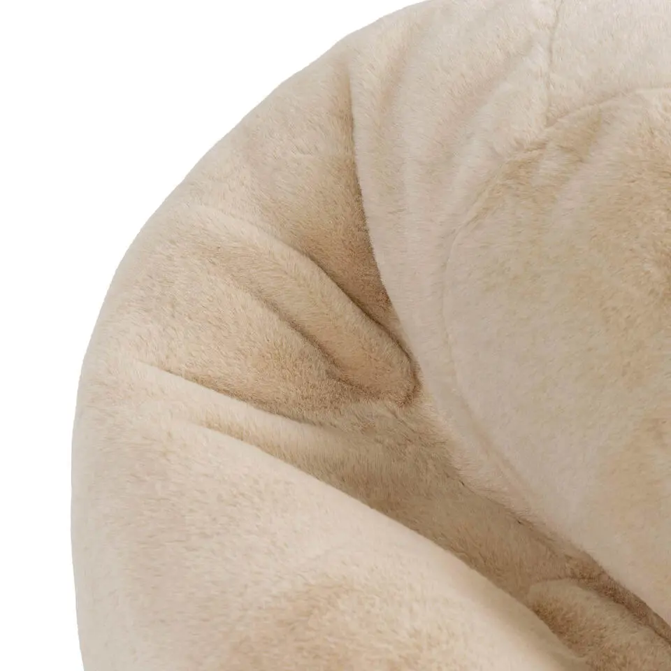 icon - Kingston Zitzak Fauteuil - Fluffy Pluche Imitatiebont - Crème
