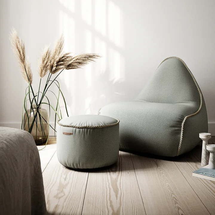 SACK it - RETRO it Cura Drum Pouf, curry
