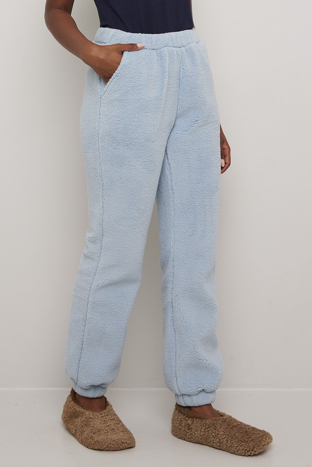 Ensfarget fleece underdel