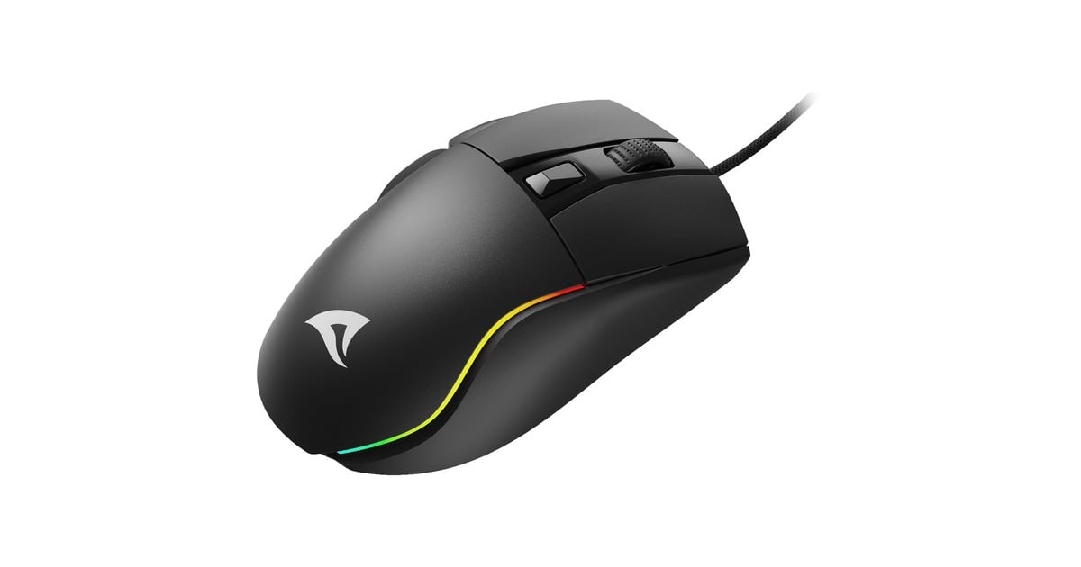 SharkoonSKILLER SGM35 gaming muis  (Zwart, 400 - 6400 dpi, RGB leds)