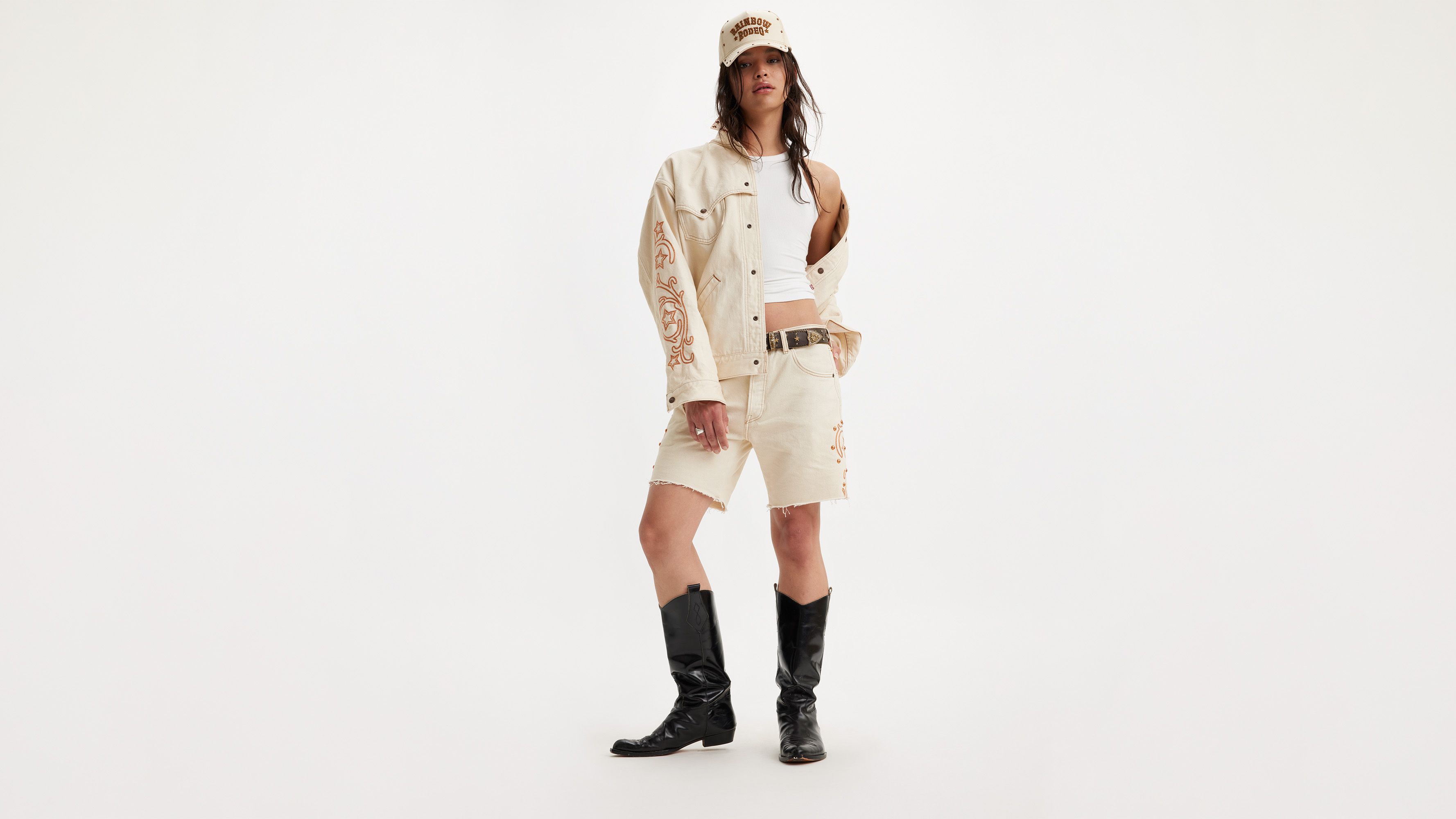 Levi's® Pride Short 501® '93 effiloché - Rodeo Boots Short - Blanc