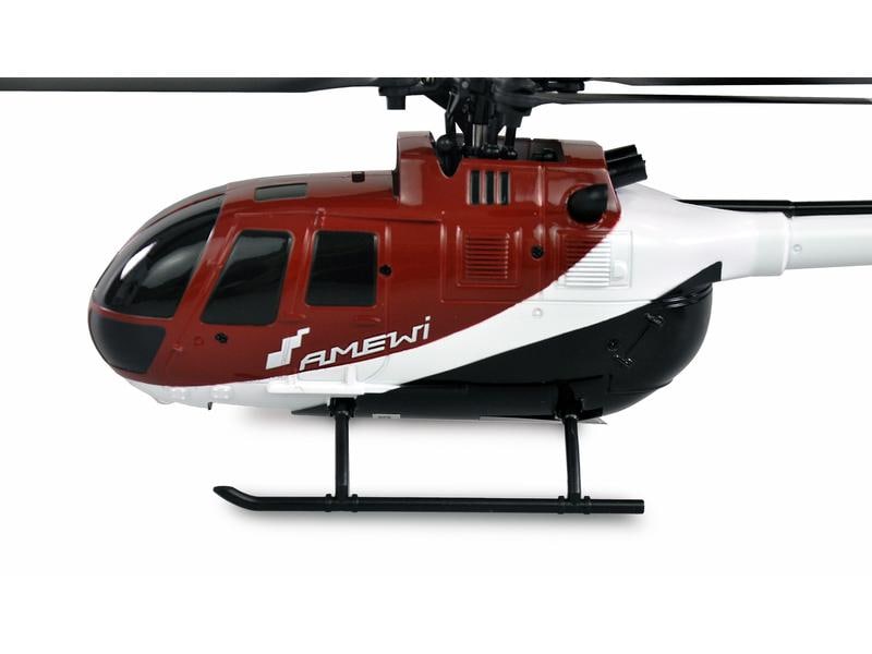 Amewi Helikopter AFX-105 X Rot, 4-Kanal RTF Bo 105 Single-Rotor Heli für Einsteiger