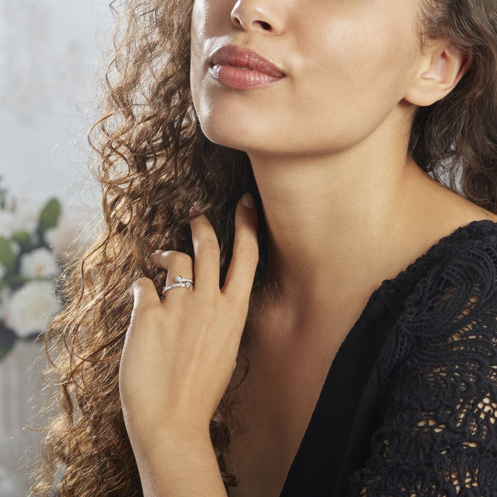 Bague Mechte Argent Oxydes De Zirconium