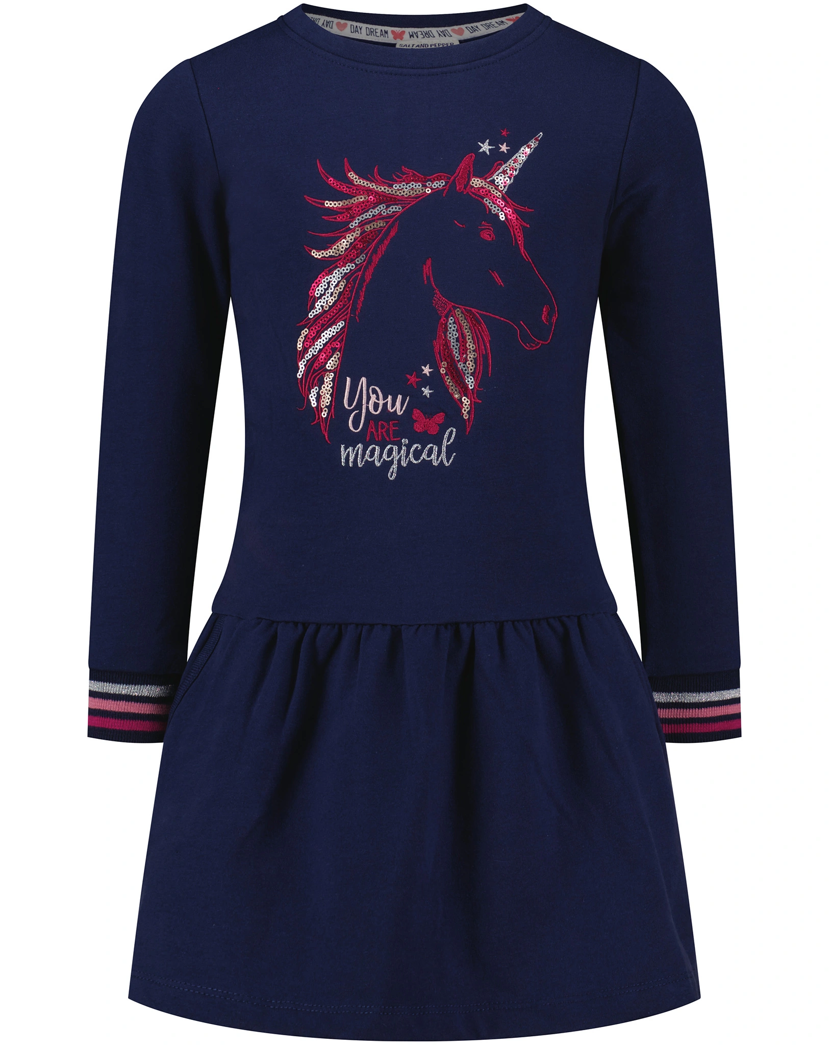 Langarmkleid DREAM - YOU ARE MAGICAL in true navy