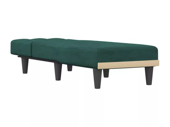 Prolenta Premium - Chaise longue vert foncé velours