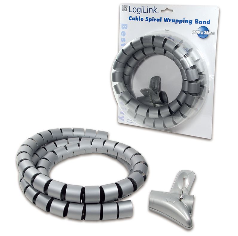 Kabelkanal Spirale 1.5 m silber