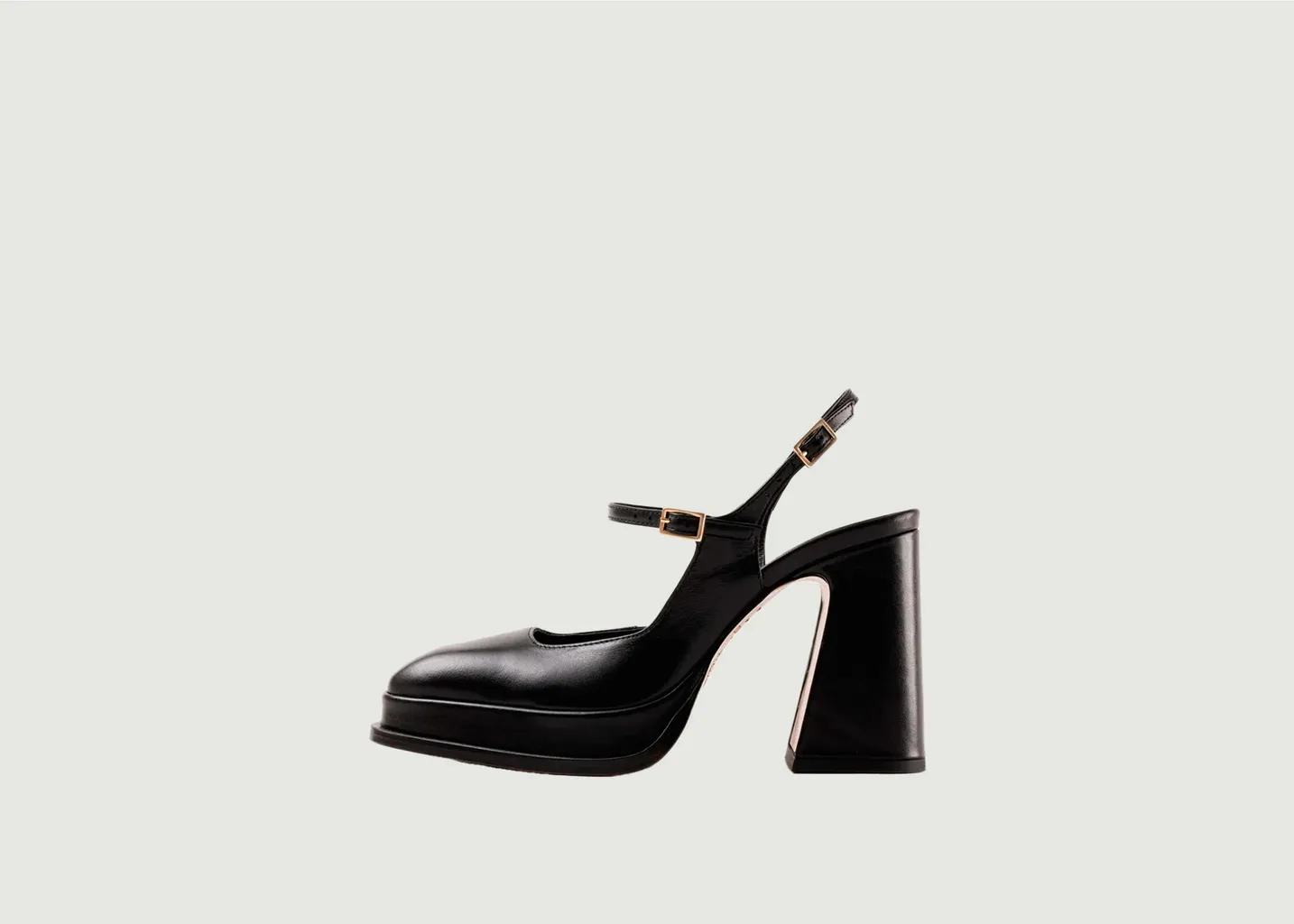Sandales en cuir à talons et plateforme à bout fermé Claudia Souliers Martinez