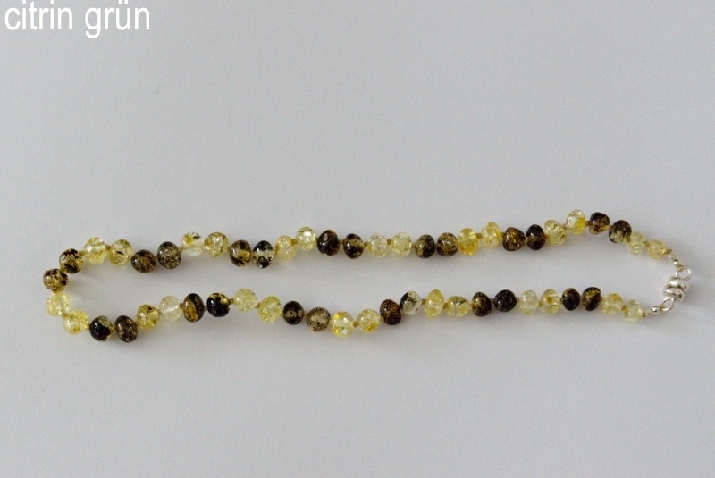 AMBERSTYLE Bernsteinkette citrin grün 32cm mit Magnetverschluss 1 Stk