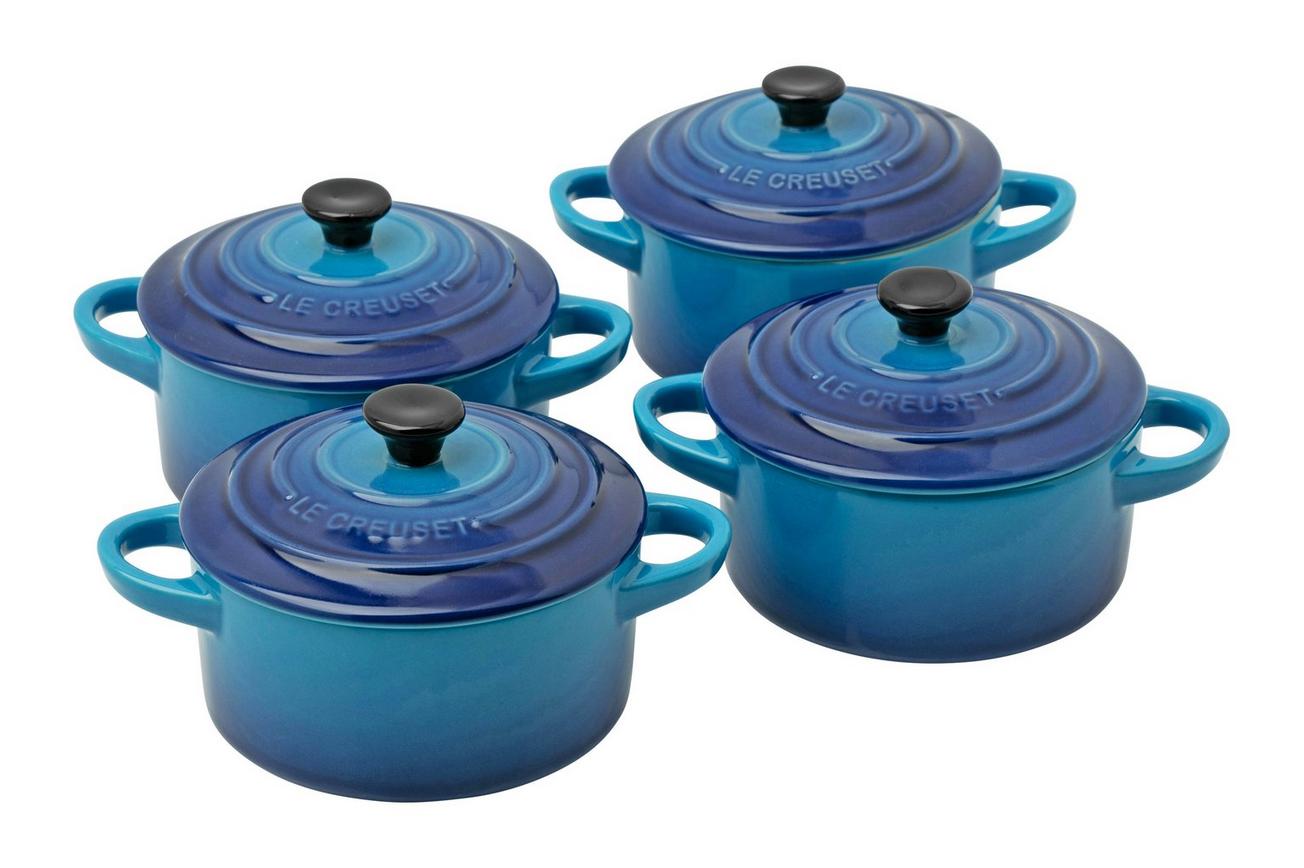 Le Creuset Les Céramiques 79212102200100 mini cocotteset, Azure 10 cm 0,25L