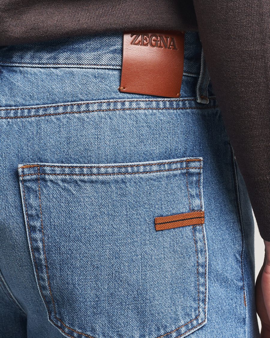 Zegna 5-Pocket Denim Jeans Medium Blue Wash