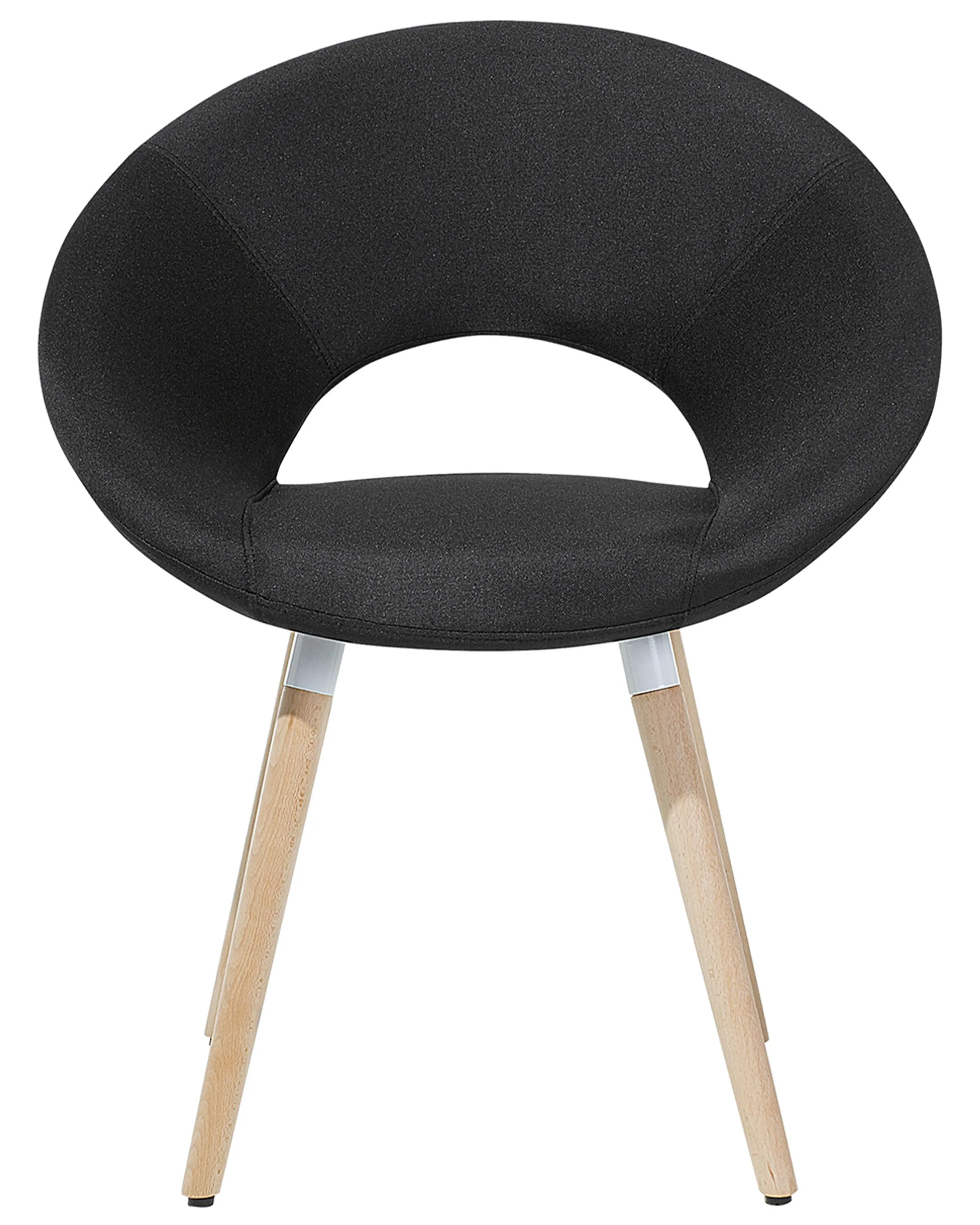Set van 2 eetkamerstoelen ROSLYN Stof Zwart